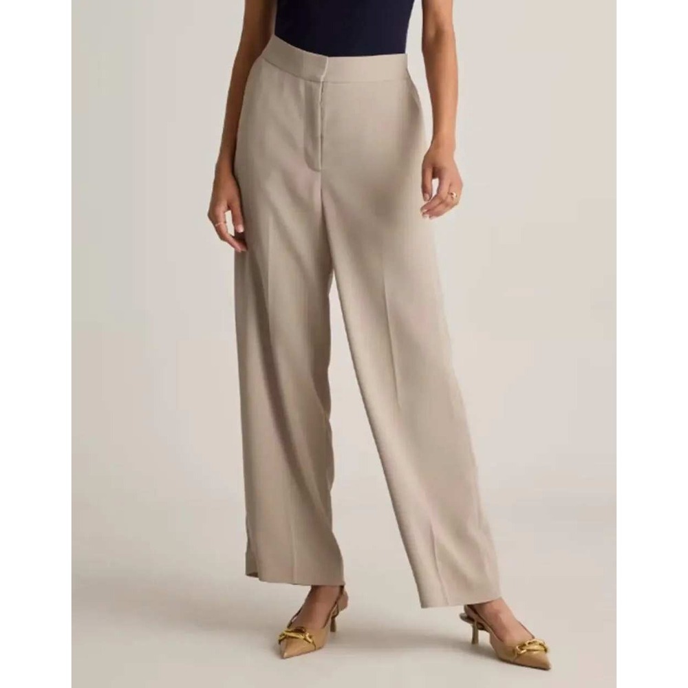 Quince Stretch Crepe Classic Trouser Pants Morel Womens 4